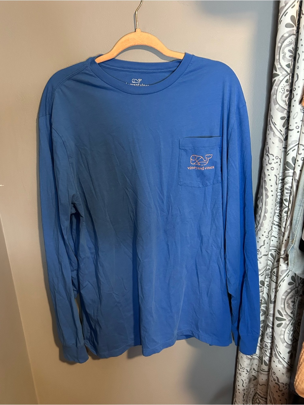 Vineyard Vines Men’s Long Sleeve Pocket Tee - Royal Blue
